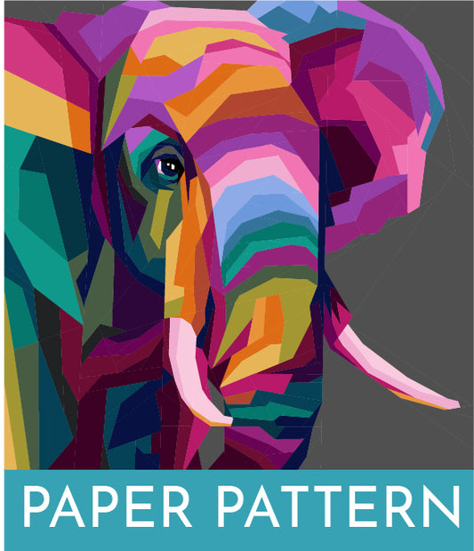 Patrón de PAPEL La Fundación Elefante Matriarca Patrón de edredón de piezas de papel