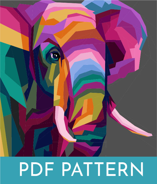 PDF Pattern The Matriarch Elephant Foundation Paper Piecing Quilt Pattern