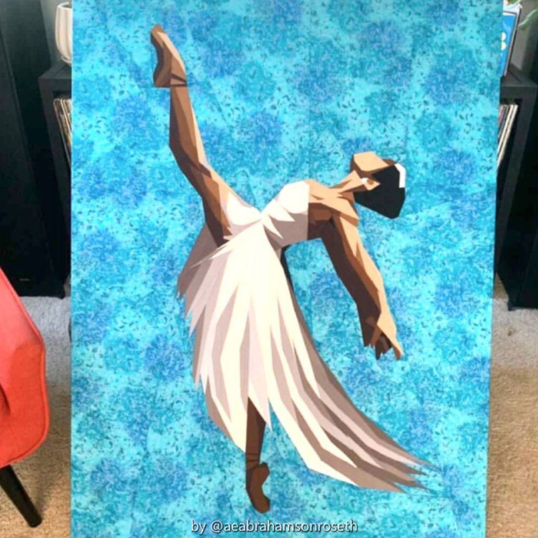 Prima Ballerina Foundation Paper Piece Quilt Pattern-PDF Descarga digital